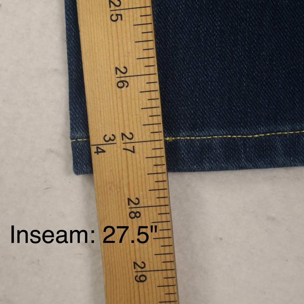 Halara Flex Denim Wide Leg Pants Women XL Blue NEW High Waisted Stretch Pull On - Picture 3 of 9